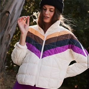 FREE PEOPLE MOVEMENT Printed Puffer NWT!!